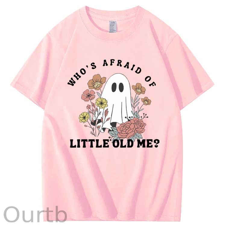 Halloween Who's  Afraid Of Little Old Me Pattern100% Cotton T-Shirt