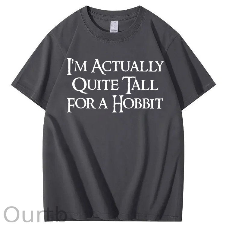 Vintage I'm Actually Quite Tall for a Hobbit 100% Cotton T-Shirt