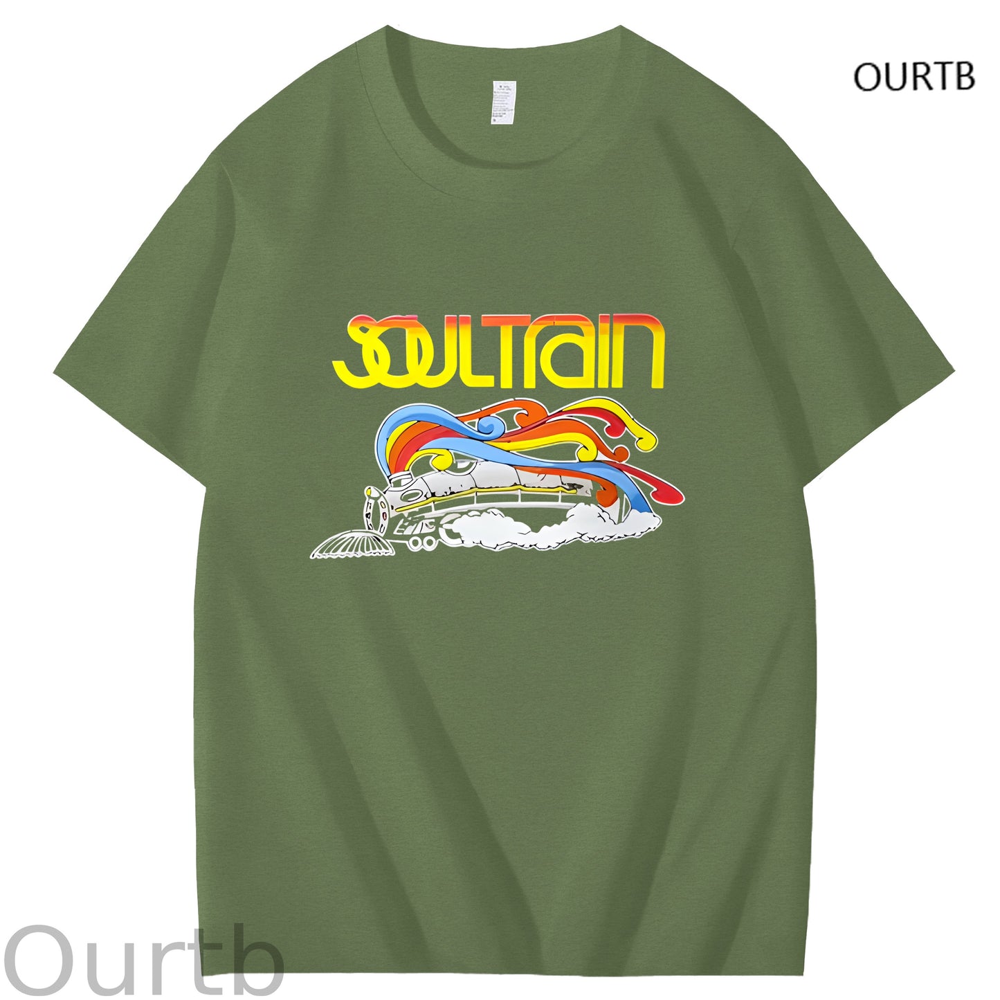 Soul Train Rock Funny Adult Art Pattern Print T-Shirt