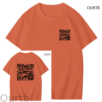 QR Code Funny Adoult Art Pattern Print T-Shirt