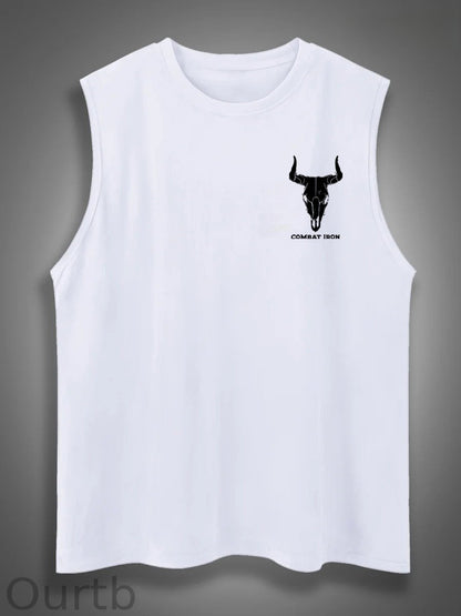 If Genders Confuse You Go Milk A Bull Print Cotton Sleeveless Tank Tops