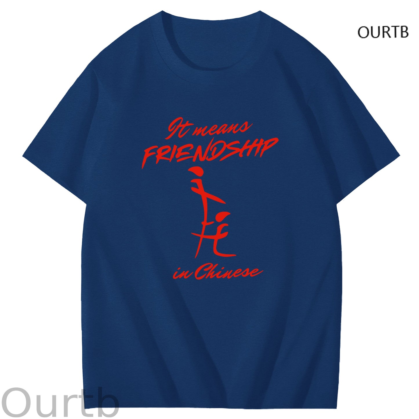 It Means Friendship In Chinese Funny Art Pattern Print T-Shirt