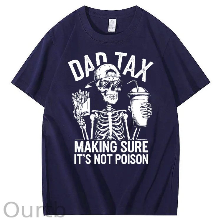 Cool Dad Tax Pattern Print 100%Cotton T-Shirt