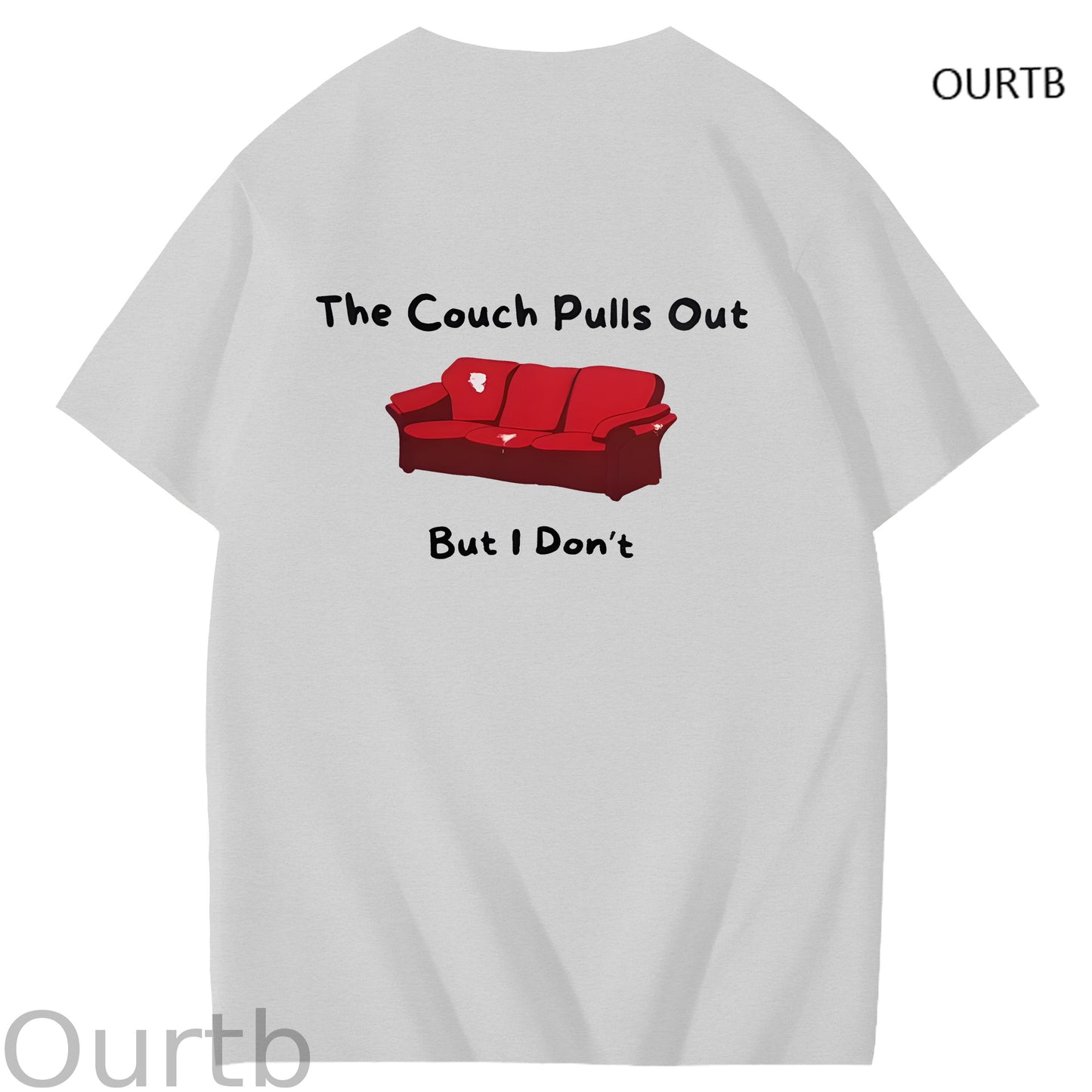 The Couch Pulls Out But I Don't Funny Adult Art Pattern Print T-Shirt