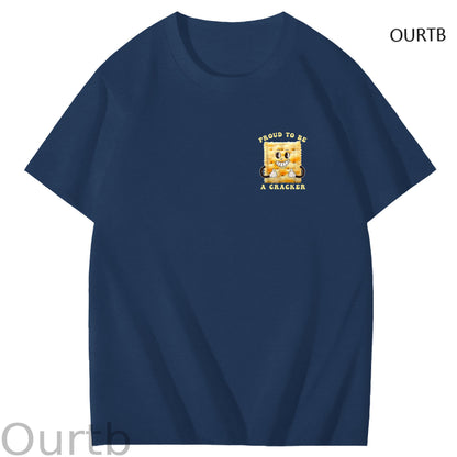 Proud To Be A Cracker Funny Adult Art Pattern Print T-Shirt
