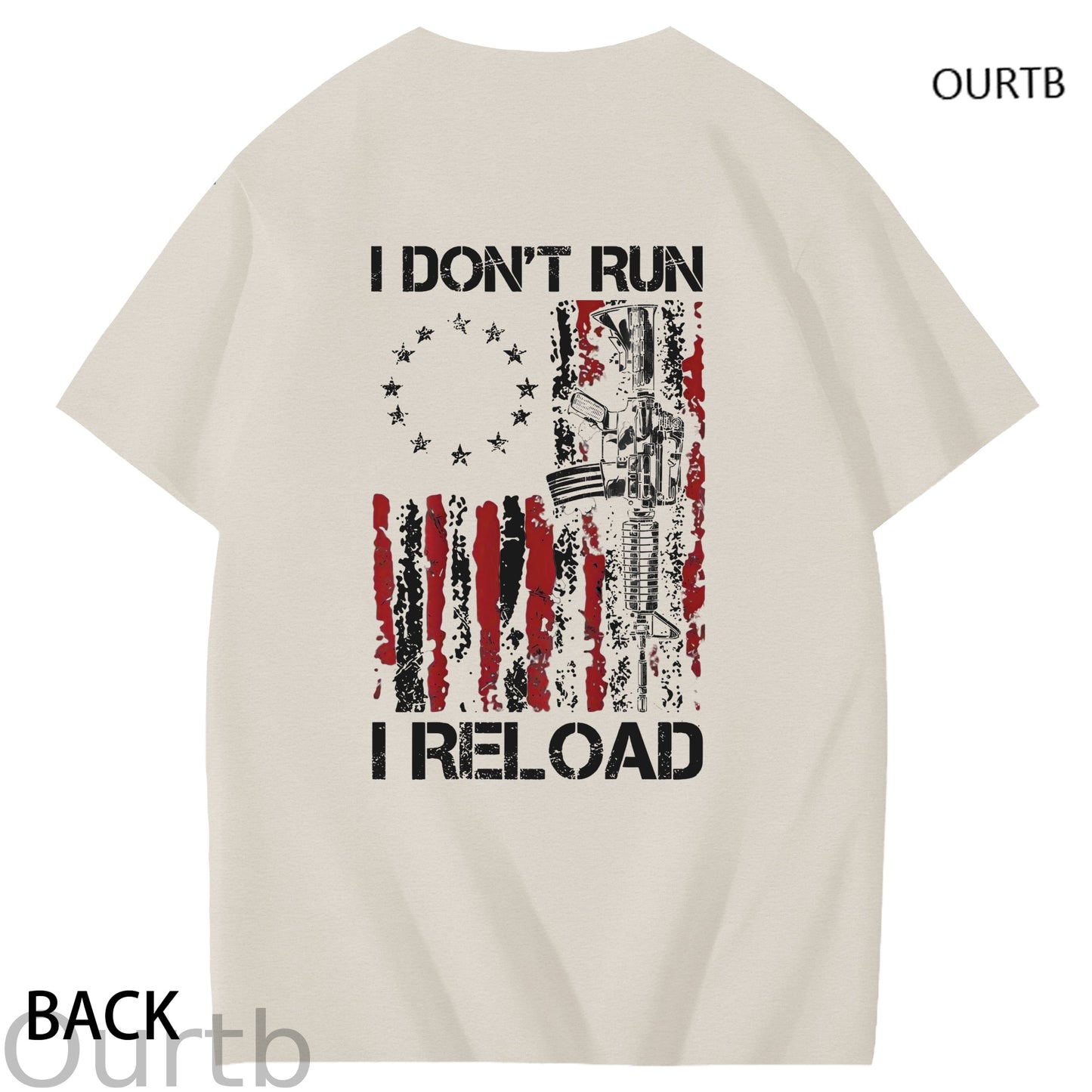 I Don't Run I Reload Art Pattern Print T-Shirt