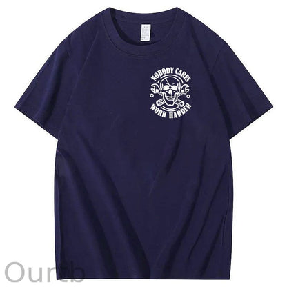 No One Owns You Shit Work Hard  Pattern Print 100%Cotton T-Shirt