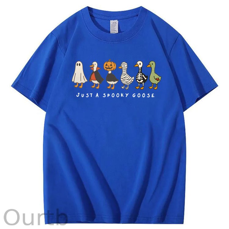Just Spooky Goose Pattern 100% Cotton T-Shirt