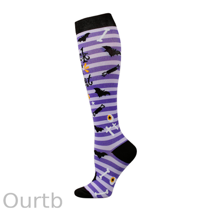 Halloween Fun Pattern High Socks