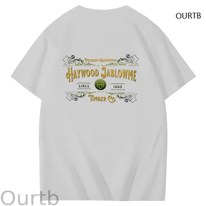 Haywood Since 1869 Jablowme Timber Co Art Pattern Print T-Shirt