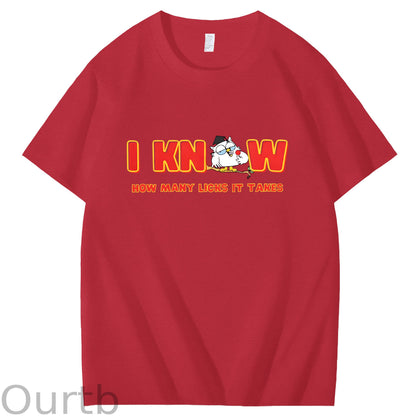 I Knew How Many Licks It Takes Art Pattern Print T-Shirt