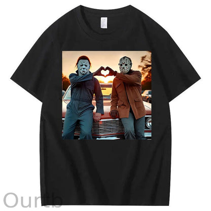 Vintage Retro Heart Hands Halloween 100% Cotton T-Shirt