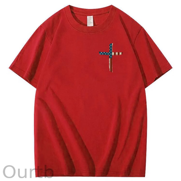 Stand For The Flag Kneel For The Cross 4th Of July T-Shirt