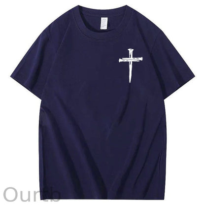 Bring Up My Past Jesus Pattern Print Crew Neck T-Shirt