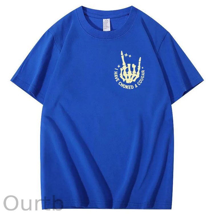 I Have Chocked A Cougar Pattern  Print 100%Cotton T-Shirt