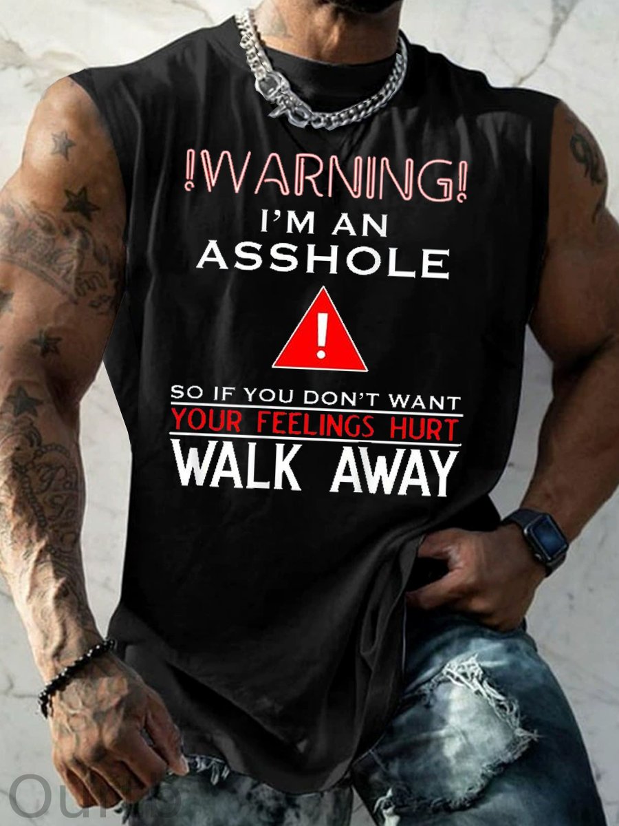 I'm An Asshole Pattern Print Vest