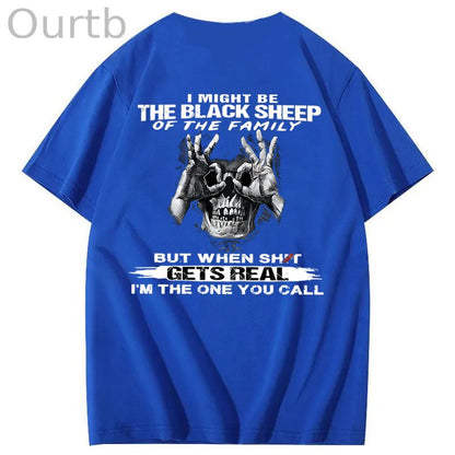 The Blacksheep Of  The Family Pattern Print 100%Cotton T-Shirt