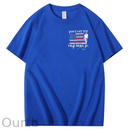 Vintage Don't Let The Old Man In Pattern 100&Cotton Print T-Shirt