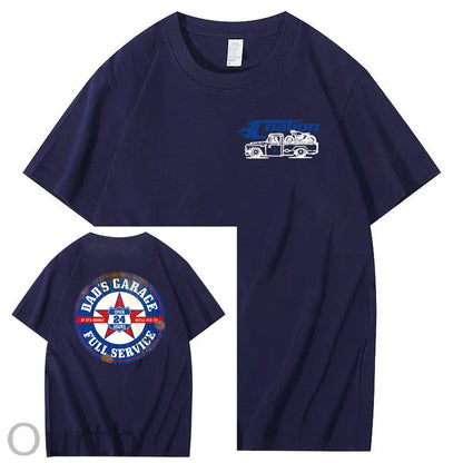 Dad's Garage Full Service If It's Broke We'll Fix It Printed Men's T-shirt