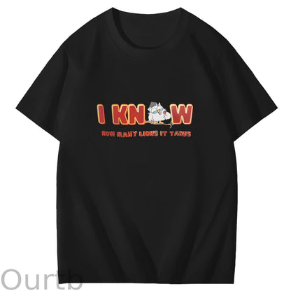 I Knew How Many Licks It Takes Art Pattern Print T-Shirt