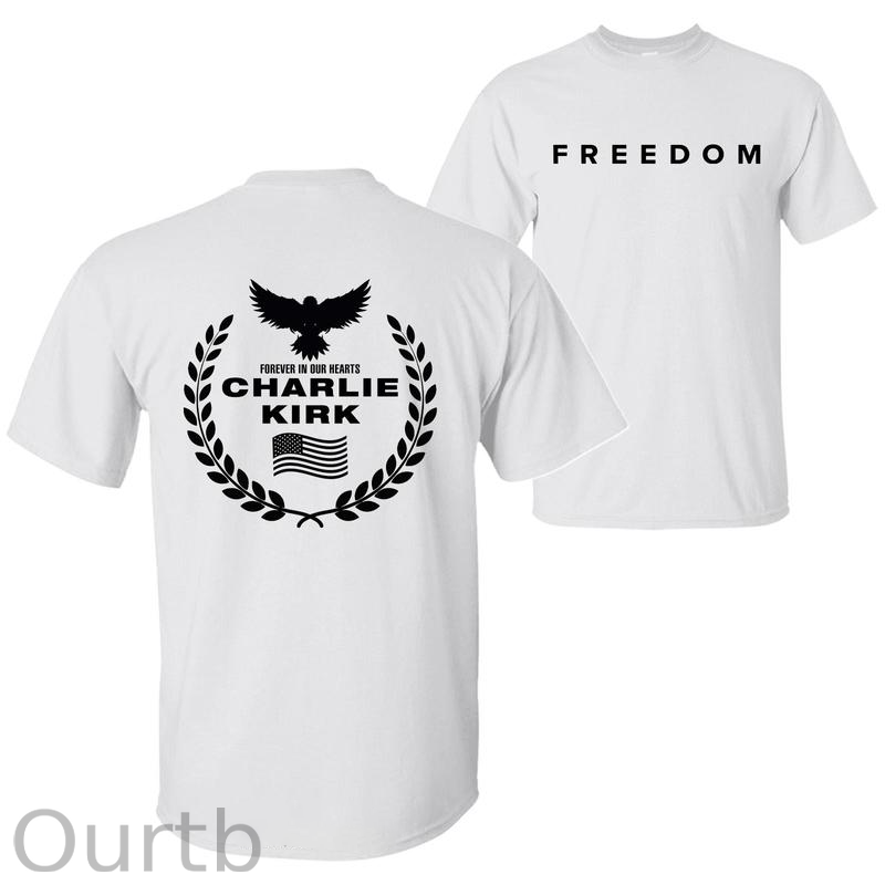 Freedom Foever Our Hearts Pattern100% Cotton T-Shirt