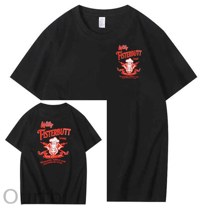 Willy Fisterbutt Pattern Printing Print Crew Neck T-Shirt