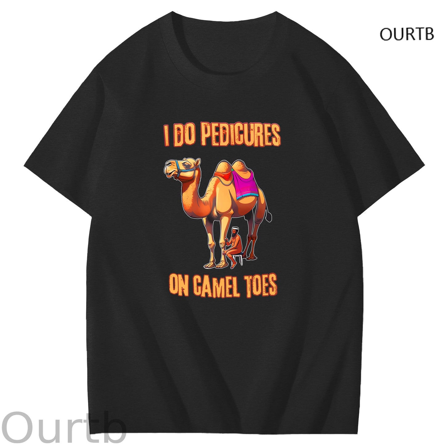 I Do Pedicures On Camel Tops Art Pattern Print T-Shirt