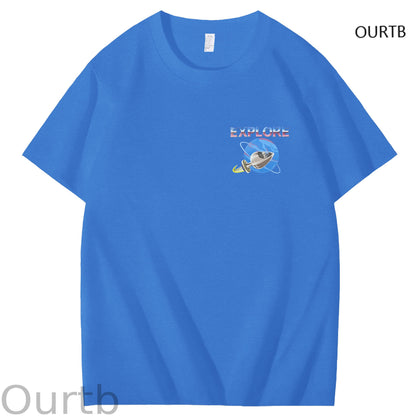 Explore Uranus Funny Adult Art Pattern Print T-Shirt