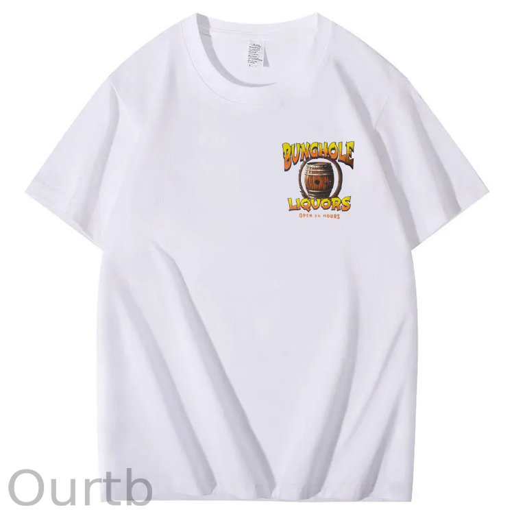 Big Johnson's Fequila Art Pattern Print T-Shirt