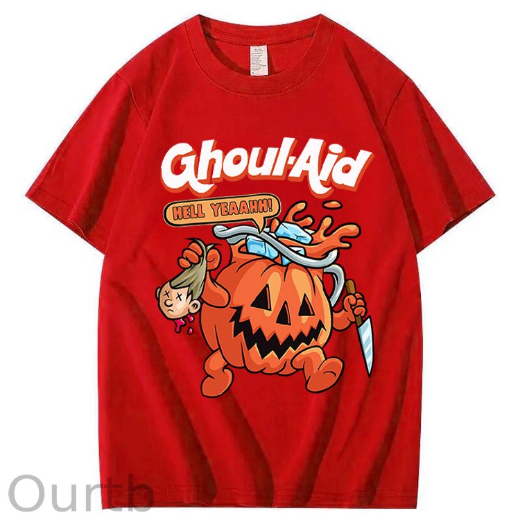Halloween Ghoul Aid Pumpkin 100% Cotton T-Shirt