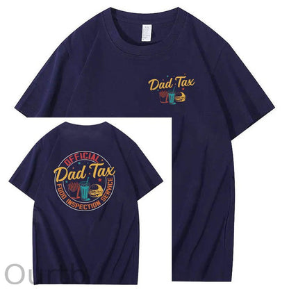 Official Dad Tax Pattern Print 100%Cotton T-Shirt
