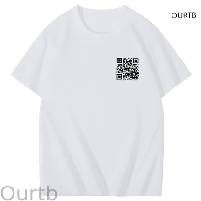 QR Code Funny Adoult Art Pattern Print T-Shirt