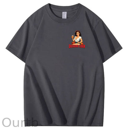 End Each Day With A  Dicknes Cider Pattern Print 100%Cotton T-Shirt