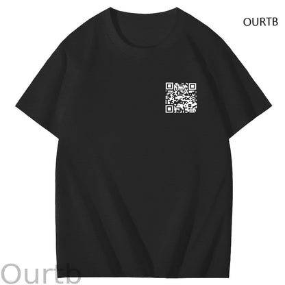 QR Code Funny Adoult Art Pattern Print T-Shirt