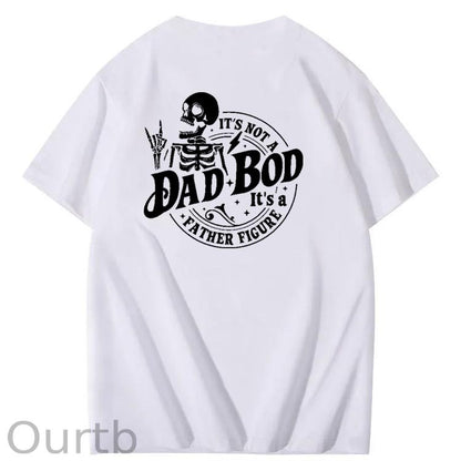 Dad Boo Pattern Print 100%Cotton T-Shirt