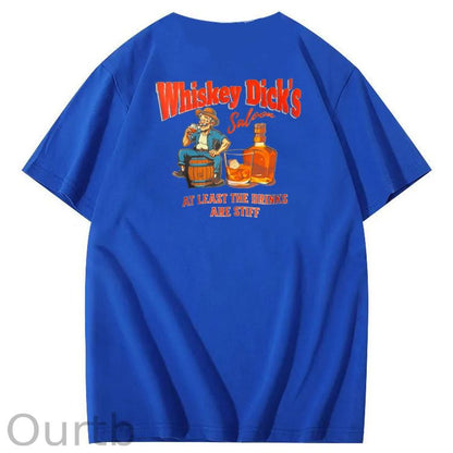 Whiskey Dick's Print Pattern Crew Neck T-Shirt