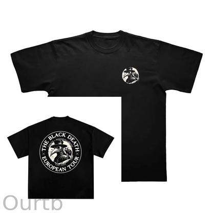The Black Death European Tour Printed  T-shirt