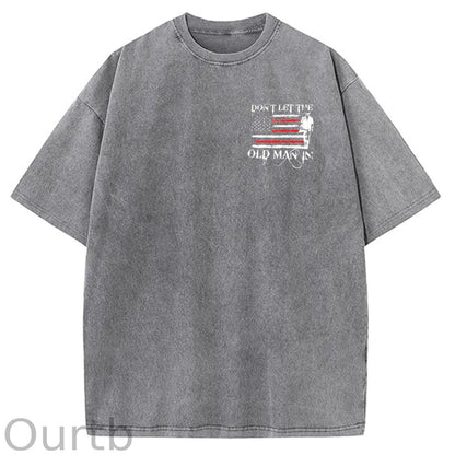Don't Let The Old Man In Pattern Crew Neck T-Shirt