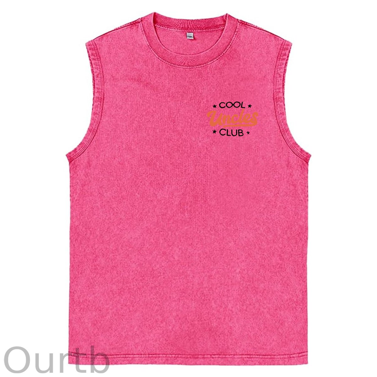 Cool Uncles Club Pattern Sleeveless Cotton Washed Printed Loose Vest
