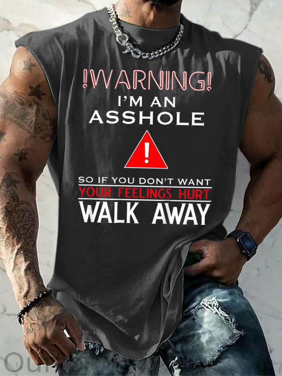 I'm An Asshole Pattern Print Vest