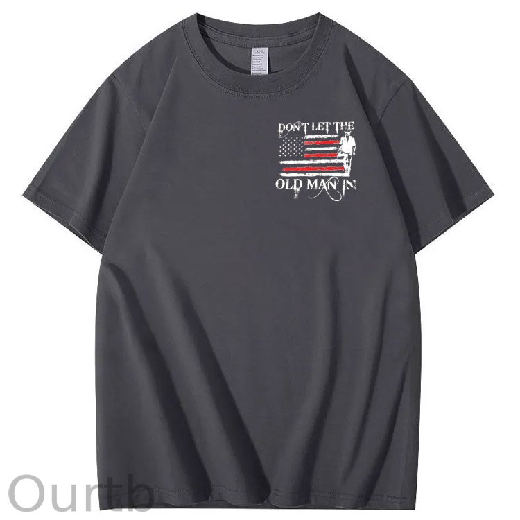 Vintage Don't Let The Old Man In Pattern 100&Cotton Print T-Shirt