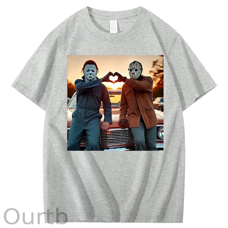 Vintage Retro Heart Hands Halloween 100% Cotton T-Shirt