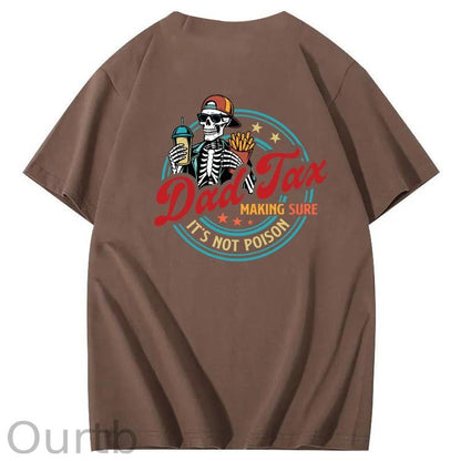 Dad Tax Pattern Print Cotton T-Shirt