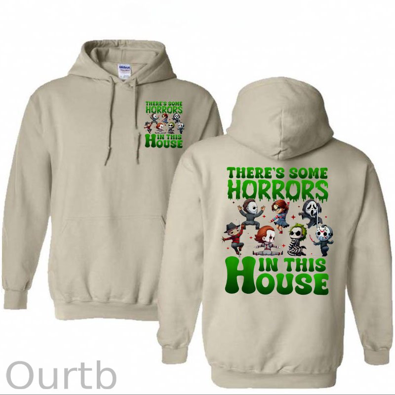 Halloween There Some Horrors In This House Pattern 100% 300g Cotton Classic Hoodie