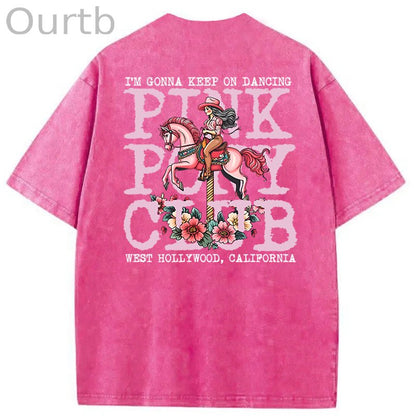 I'm Gonna Keep On Dacing Washed Cotton T-Shirt