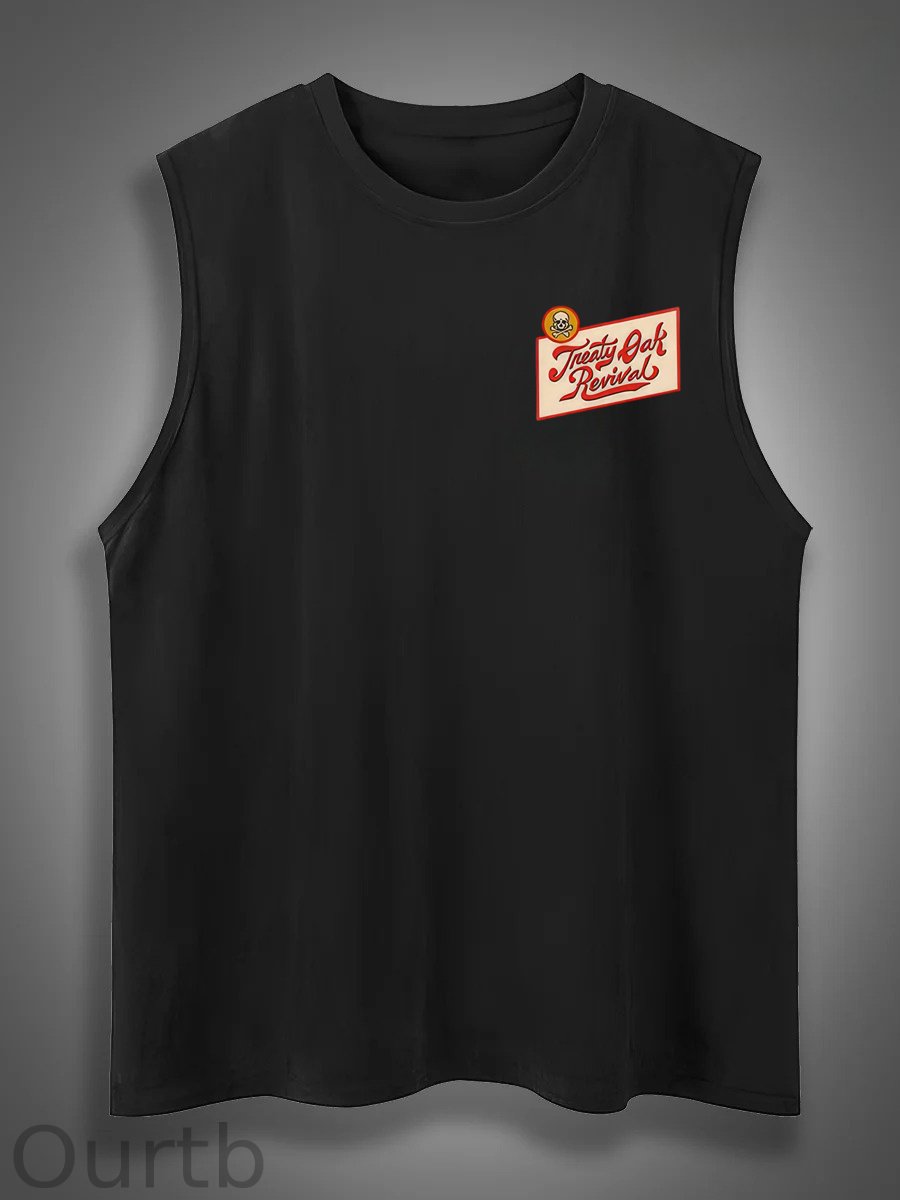 Treaty Oak Revival Print Cotton Sleeveless Tank Tops