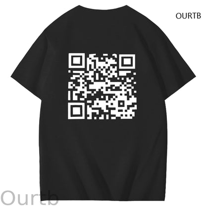 QR Code Funny Adoult Art Pattern Print T-Shirt