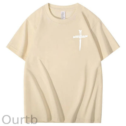 Bring Up My Past Jesus Pattern Print Crew Neck T-Shirt