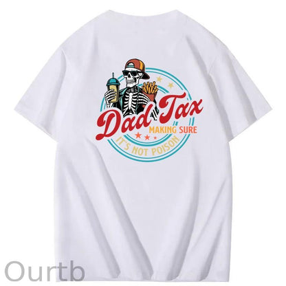 Dad Tax Pattern Print Cotton T-Shirt