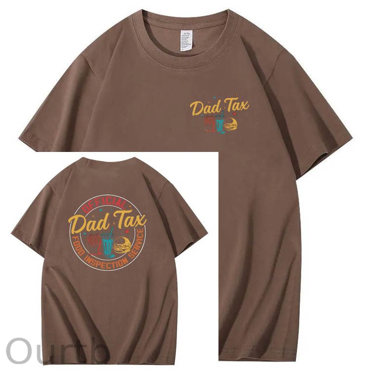 Official Dad Tax Pattern Print 100%Cotton T-Shirt